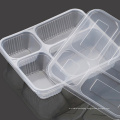 recyclable plastic 4 compartments lunch box plastic disposable food storage container